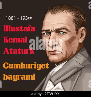 Mustafa Kemal Ataturk Stock Vector