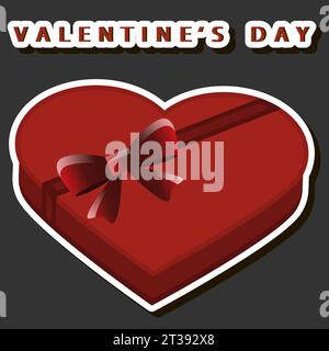 Beautiful color illustration on theme of celebrating annual holiday Valentine's Day Stock Vector