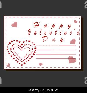 Beautiful color illustration on theme of celebrating annual holiday Valentine's Day Stock Vector