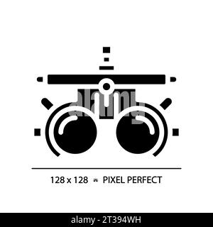 2D simple black glyph style trial frame icon Stock Vector