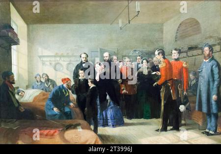 Queen Victoria's First Visit to her Wounded Soldiers by Jerry Barrett Stock Photo
