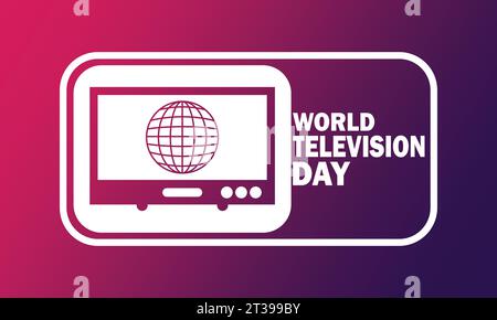World Television Day. Holiday concept. Template for background, banner, card, poster with text inscription. Vector illustration. Stock Vector
