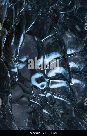 Close up of piece of ice on diamond beach in Jokulsarlon in Iceland Stock Photo