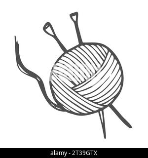 Ball of yarn for knitting. Vector illustration Stock Vector