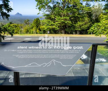 Tamborine Mountains information about the area in Queensland, Australia Stock Photo