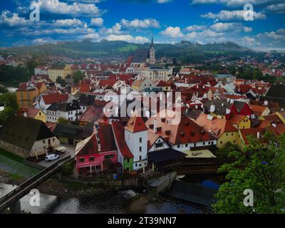 Town veiw of Český Krumlov, Czech Stock Photo