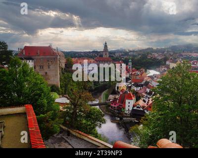 Town veiw of Český Krumlov, Czech Stock Photo