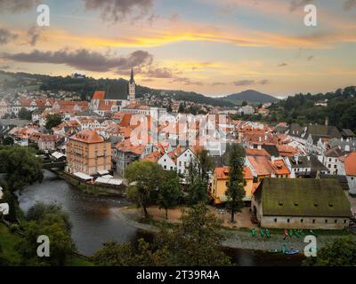 Town veiw of Český Krumlov, Czech Stock Photo