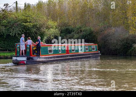 Locks on the Northampton arm of the River Nene, 17 Locks heading down into Northampton, England, UK. Stock Photo