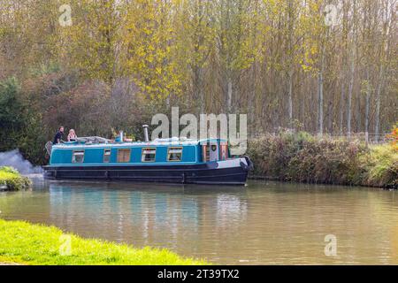 Locks on the Northampton arm of the River Nene, 17 Locks heading down into Northampton, England, UK. Stock Photo