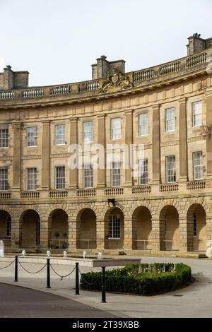 Buxton Royal Crescent now a 5-star spa hotel, Buxton, Derbyshire, England Stock Photo