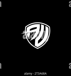 AV logo monogram emblem style with shield shape design template ideas Stock Vector