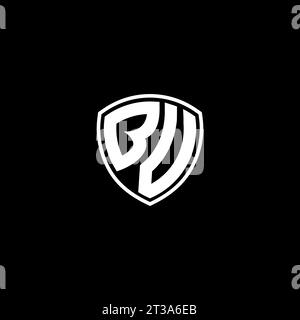 BV logo monogram emblem style with shield shape design template ideas Stock Vector