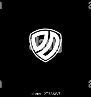 DD logo monogram emblem style with shield shape design template ideas Stock Vector