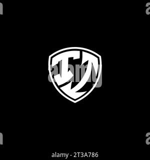 II logo monogram emblem style with shield shape design template ideas Stock Vector
