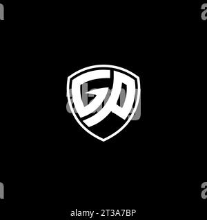 GP logo monogram emblem style with shield shape design template ideas Stock Vector