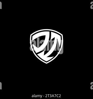 JI logo monogram emblem style with shield shape design template ideas Stock Vector