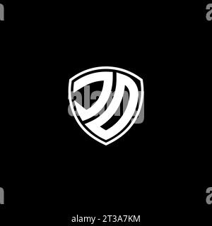 JD logo monogram emblem style with shield shape design template ideas Stock Vector