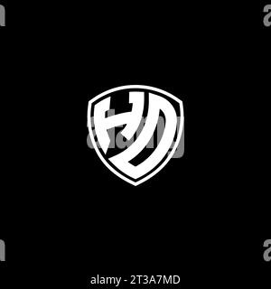 HD logo monogram emblem style with shield shape design template ideas Stock Vector