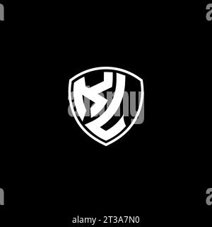 KL logo monogram emblem style with shield shape design template ideas Stock Vector