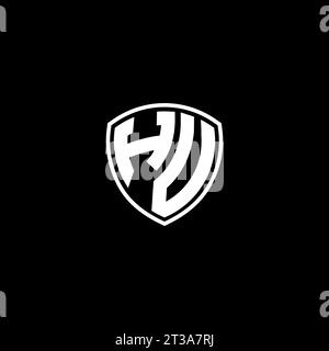 HV logo monogram emblem style with shield shape design template ideas Stock Vector