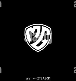 MG logo monogram emblem style with shield shape design template ideas Stock Vector