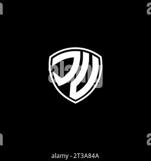 JV logo monogram emblem style with shield shape design template ideas Stock Vector