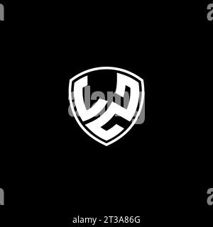 LZ logo monogram emblem style with shield shape design template ideas Stock Vector