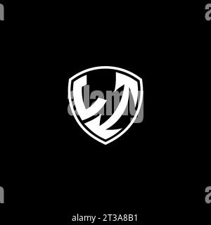 LI logo monogram emblem style with shield shape design template ideas Stock Vector