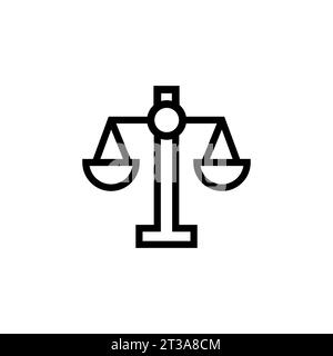 Law scale outline icon. linear style sign for mobile concept and web design. Libra simple line vector icon. Symbol, logo illustration. Pixel perfect v Stock Vector