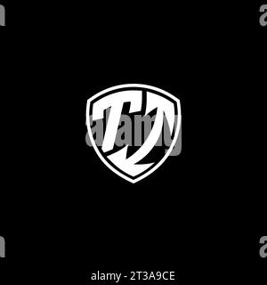TI logo monogram emblem style with shield shape design template ideas Stock Vector