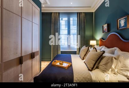 Luxury apartment at the Residences, Raffles London Hotel, Old War Office in Whitehall, London, UK Stock Photo