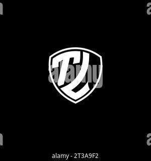 TL logo monogram emblem style with shield shape design template ideas Stock Vector