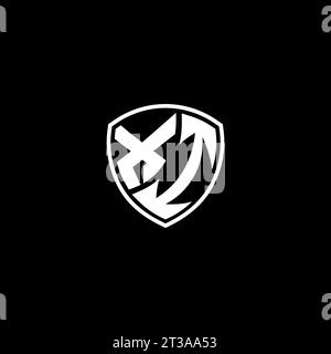 XI logo monogram emblem style with shield shape design template ideas Stock Vector