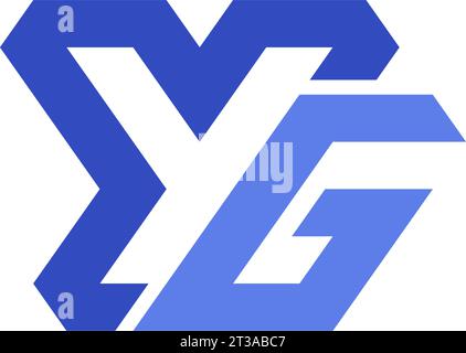 Letter YG negative space logo, YG Monogram, Initial YG Logo, YG Logo, Icon, Vector Stock Vector