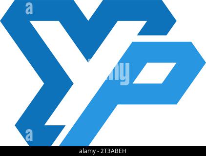 Letter YP negative space logo, YP Monogram, Initial YP Logo, YP Logo, Icon, Vector Stock Vector