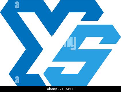 Letter YS negative space logo, YS Monogram, Initial YS Logo, YS Logo, Icon, Vector Stock Vector