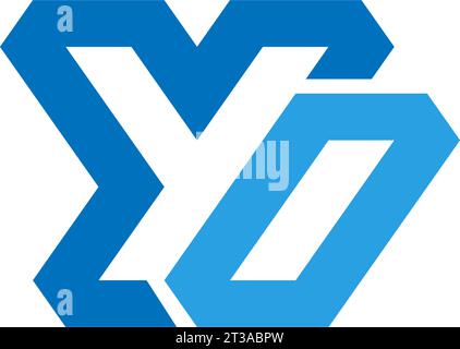 Letter YO negative space logo, YO Monogram, Initial YO Logo, YO Logo, Icon, Vector Stock Vector