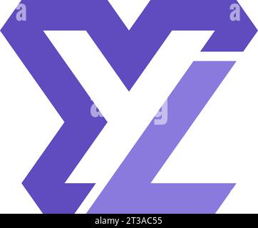Letter YL negative space logo, YL Monogram, Initial YL Logo, YL Logo, Icon, Vector Stock Vector