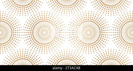 vector illustration Seamlessly patterned halftone dots and circles Abstracted backgrounds for Fashionable wrapping papers, book covers Stock Vector