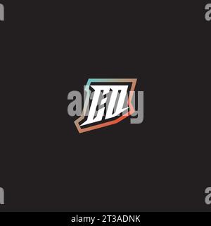 CD letter combination cool logo esport initial and cool color gradattion ideas Stock Vector