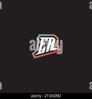 EA letter combination cool logo esport initial and cool color gradattion ideas Stock Vector