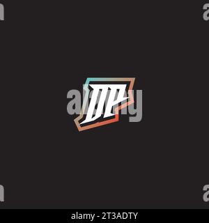 DP letter combination cool logo esport initial and cool color gradattion ideas Stock Vector
