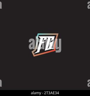 FG letter combination cool logo esport initial and cool color gradattion ideas Stock Vector