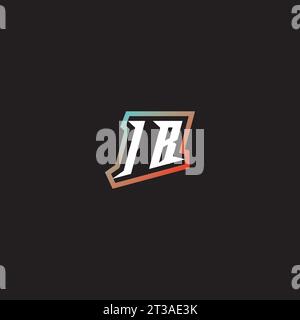 IB letter combination cool logo esport initial and cool color gradattion ideas Stock Vector
