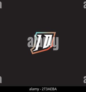 IO letter combination cool logo esport initial and cool color gradattion ideas Stock Vector