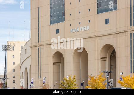 Ryan Field, built in 1926, is home to the Northwestern University Wildcats NCAA football team. Stock Photo