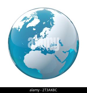 earth globe, world map, Europe, EU Stock Photo