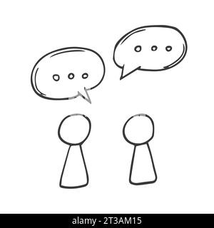 Two people talk icon vector Stock Vector