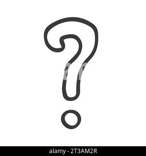 Vector Sketch Question Mark isolated Stock Vector